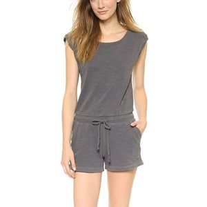 Splendid Slub Active Romper in Lead